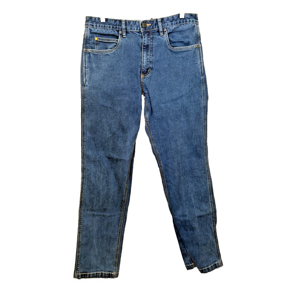 Caterpillar Men Jeans 32x32 Blue Denim Straight Workwear Pockets Mid Rise Cotton - Picture 1 of 6